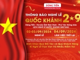 ️THÔNG BÁO LỊCH NGHỈ LỄ QUỐC KHÁNH 